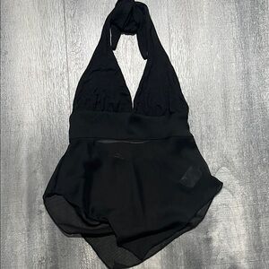 Silence + Noise Black Halter Top